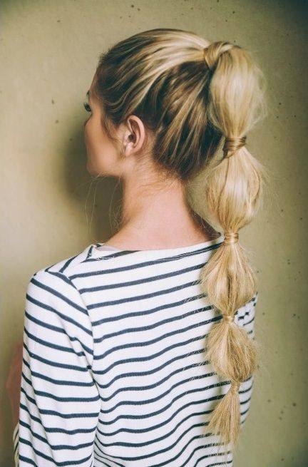 ponytail with bubbles